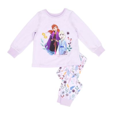 Lot De 2 Pyjamas Enfant Fille En Coton Idee De Cadeau Pour Bebe Et Fille 18 Mois Au 12 Ans Disney Pyjama Fille De La Reine Des Neiges Avec Anna Et Elsa