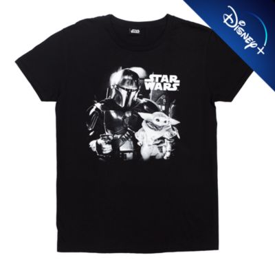 Star Wars: The Mandalorian - Schwarz-wei&szlig;es T-Shirt f&uuml;r Erwachsene