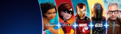 Produits Disney+ 5 mondes. 1 destination. REGARDEZ MAINTENANT