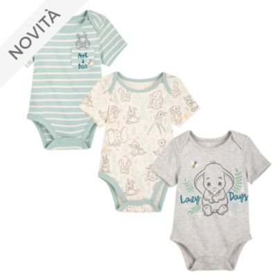 Tutine baby Dumbo, Bambi e Simba Disney Store, confezione da 3