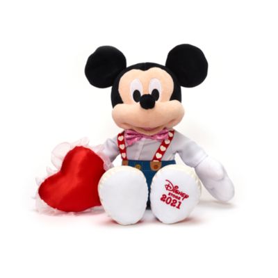 disney store mickey mouse rainbow medium soft toy