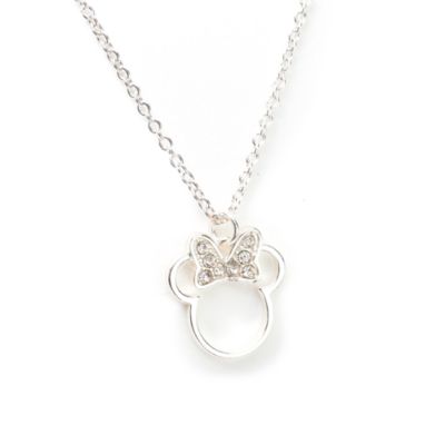 Disney Store - Minnie Maus - Versilberte Halskette mit Anh&auml;nger