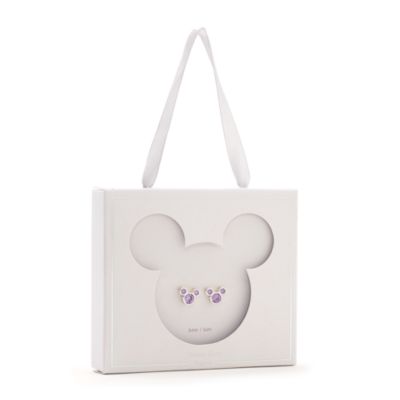 Disney Store Clous d'oreilles Mickey avec pierre de juin