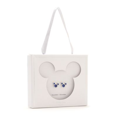 Disney Store Clous d'oreilles Mickey avec pierre de d&eacute;cembre
