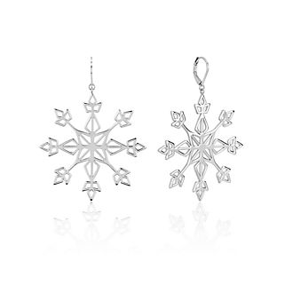 gh1/ a flocon de neige cristal Boucles doreille en argent 925/ fille Enfants la Reine des Neiges Frozen Id/ée Cadeau