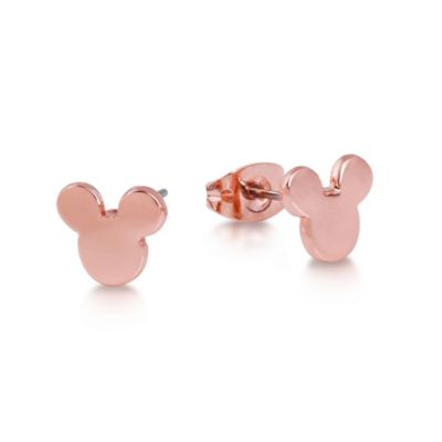 Couture Kingdom Clous d'oreilles t&ecirc;te de Mickey en plaqu&eacute; or rose