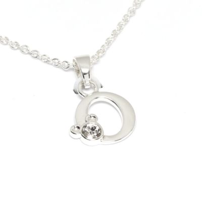 Disney Store Mickey Mouse 'O' Silver-Plated Initial Necklace ...