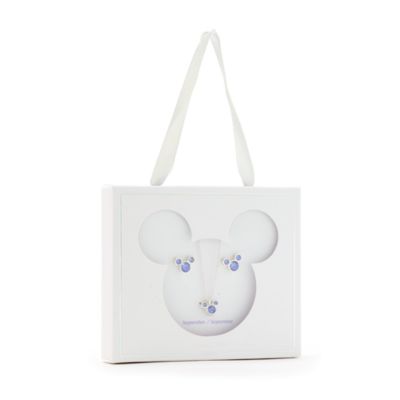 Disney Store Parure collier et clous d'oreilles Mickey, pierre porte-bonheur Septembre