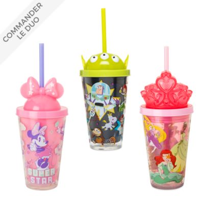 Disney Store Collection de gobelets lumineux avec paille 