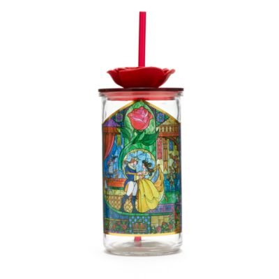 Disney Store Gobelet avec paille&nbsp;La Belle et la B&ecirc;te