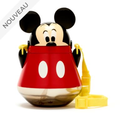 Disney Store Gourde Mickey avec paille rabattable