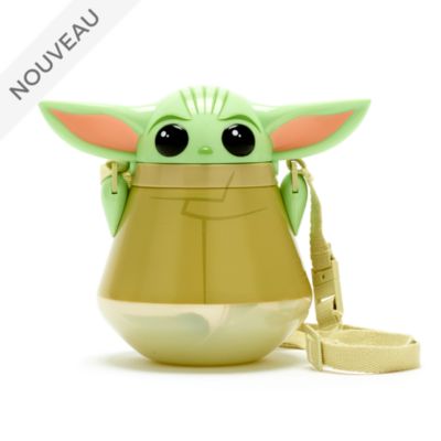 Disney Store Gourde Grogu L'Enfant avec paille rabattable, Star Wars