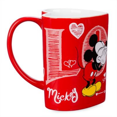Disney Store Mug Mickey et Minnie en forme de coeur