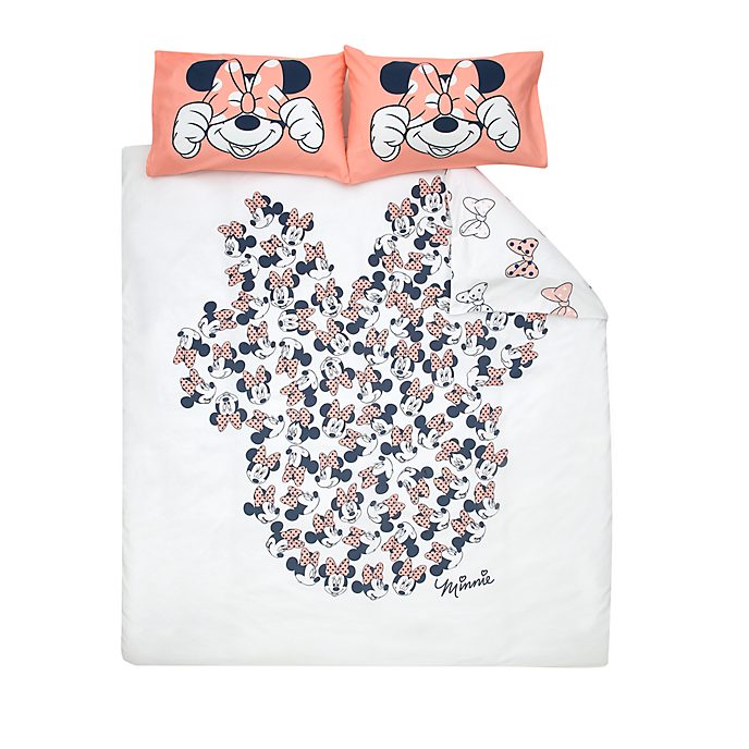 Disney Store Minnie Mouse Reversible Double Duvet Cover Set