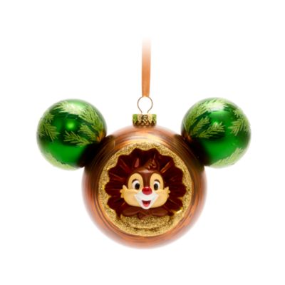 Walt Disney World - Chip & Chap - Kugel in Form des Micky Symbols - Dekorationsst&uuml;ck zum Aufh&auml;ngen