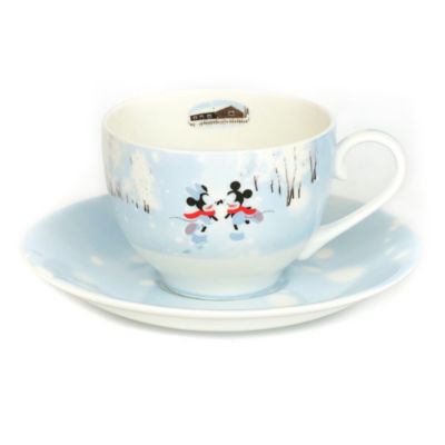 English Ladies Co. -Micky und Minnie - Teetasse und Untertasse aus hochwertigem Porzellan - Winter